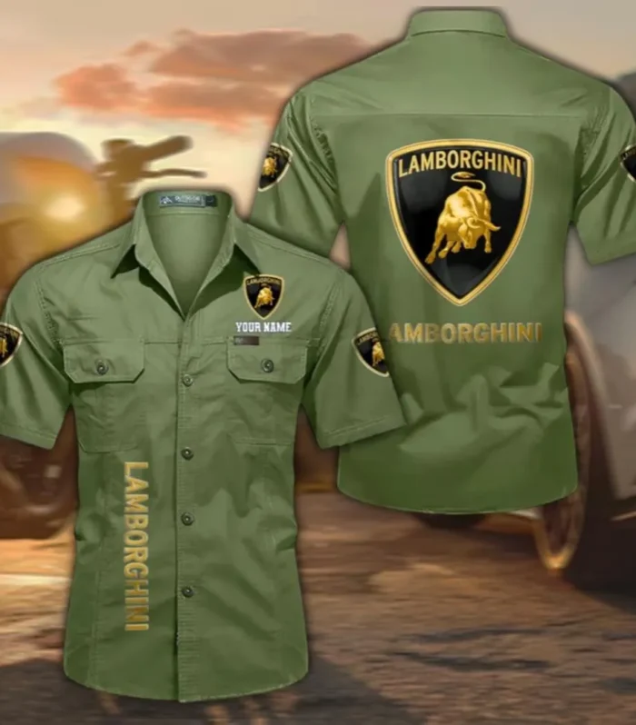 Extreme Power Vehicle Men's Everyday Short Sleeve Shirt, Custom Name CAR392 - Fruit Green