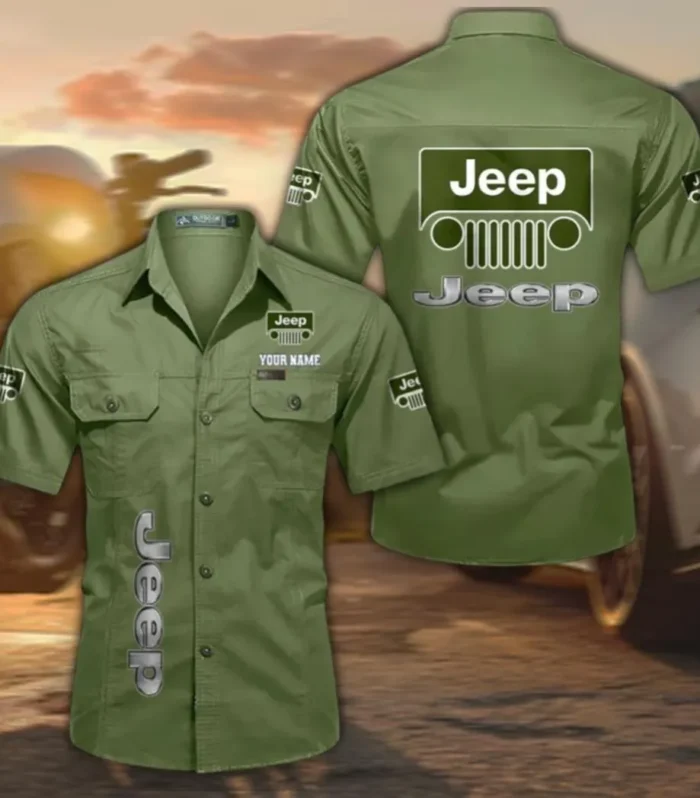 4x4 Vehicle Maker Men's Everyday Short Sleeve Shirt, Custom Name CAR392 - Fruit Green