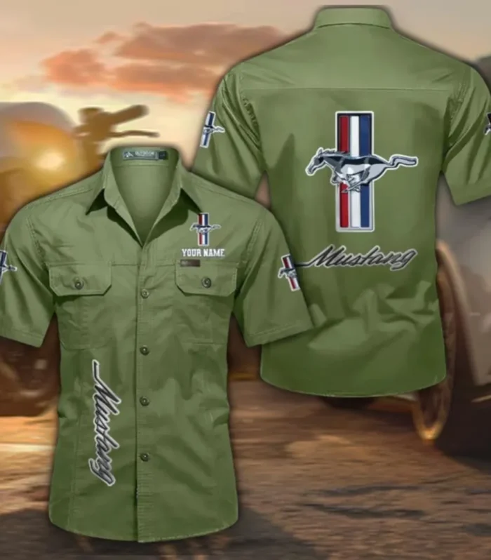 High-Performance Vehicle Men's Everyday Short Sleeve Shirt, Custom Name CAR392 - Fruit Green