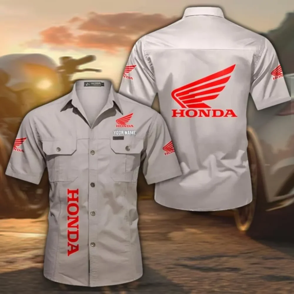 SportBike Classic Short Sleeve Shirt, Custom Name CAR392 - Beige