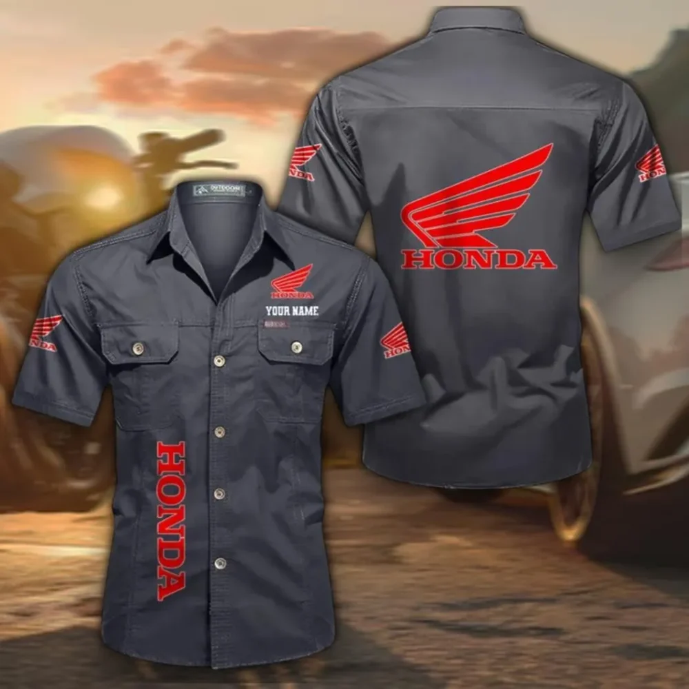 Scooter Cotton Short Sleeve Shirt, Custom Name CAR392 - Gray