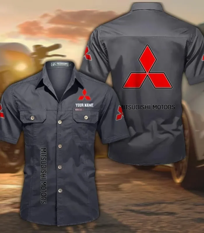 Family Hatchback Cotton Short Sleeve Shirt, Custom Name CAR392 - Gray