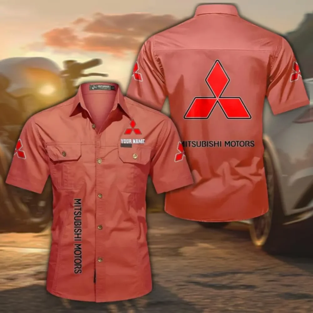 Sport Utility Vehicle Casual Short Sleeve Shirt, Custom Name CAR392 - Red