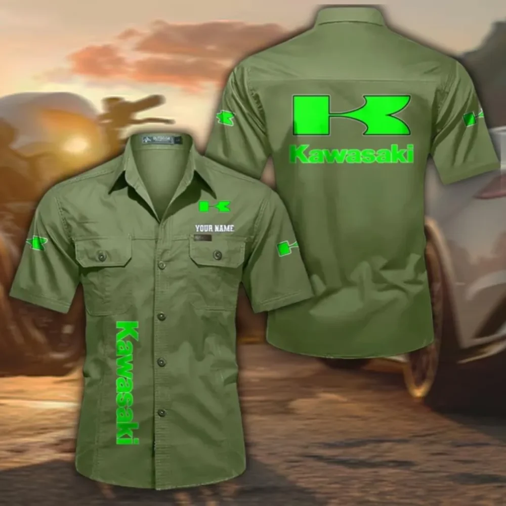 Touring Capable Bike Men's Everyday Short Sleeve Shirt, Custom Name CAR392 - Fruit Green