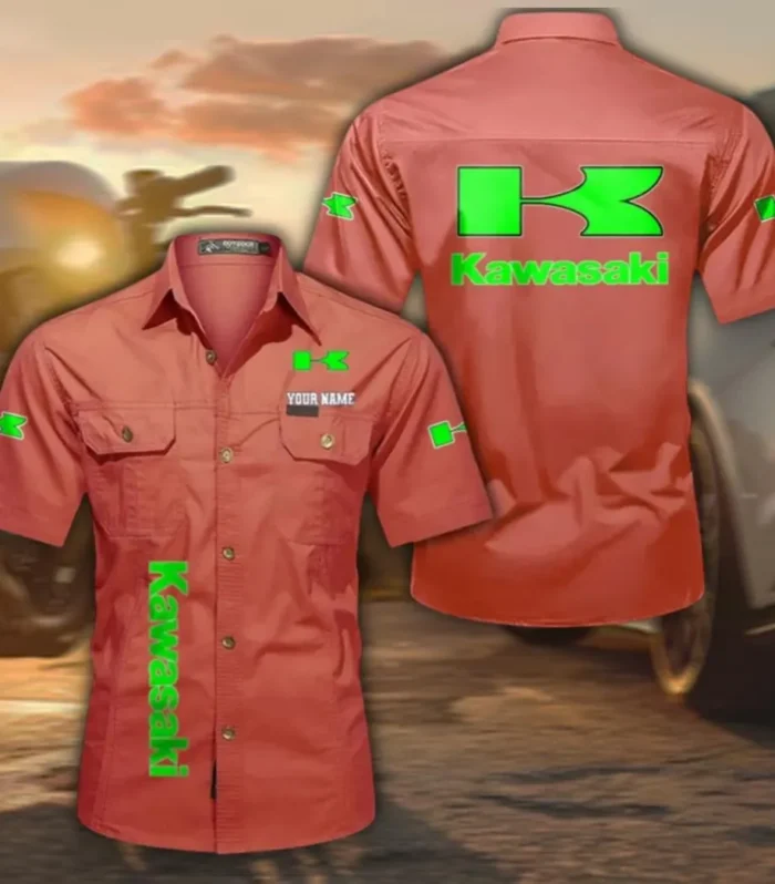 Street Racer Casual Short Sleeve Shirt, Custom Name CAR392 - Red