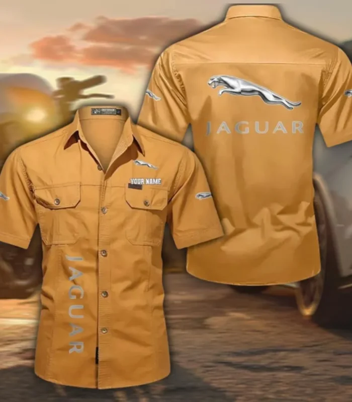 Premium Coupe Cotton Short Sleeved Shirt, Custom Name CAR392 - Turmeric