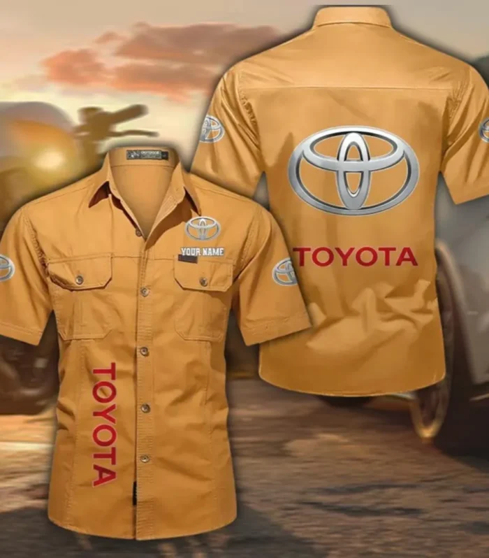 Hybrid Vehicle Men's Short Sleeved Cotton Shirt, Custom Name CAR392 - Turmeric