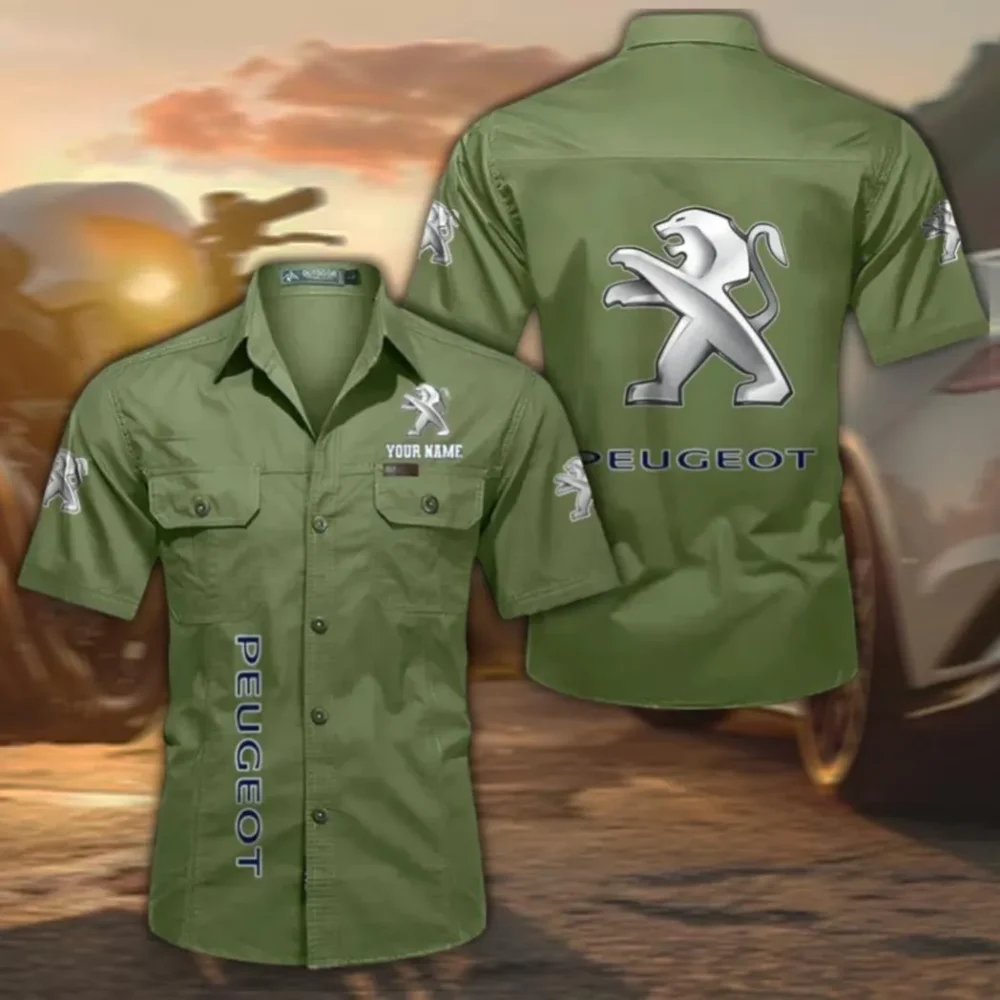 Urban Ride Men's Everyday Short Sleeve Shirt, Custom Name CAR392 - Fruit Green