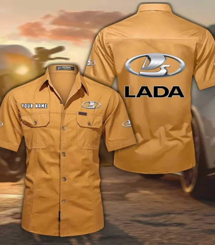 Everyday Car Exclusive Logo Short Sleeved Shirt, Gift For Everyday Car Enthusiasts CAR444 - Turmeric