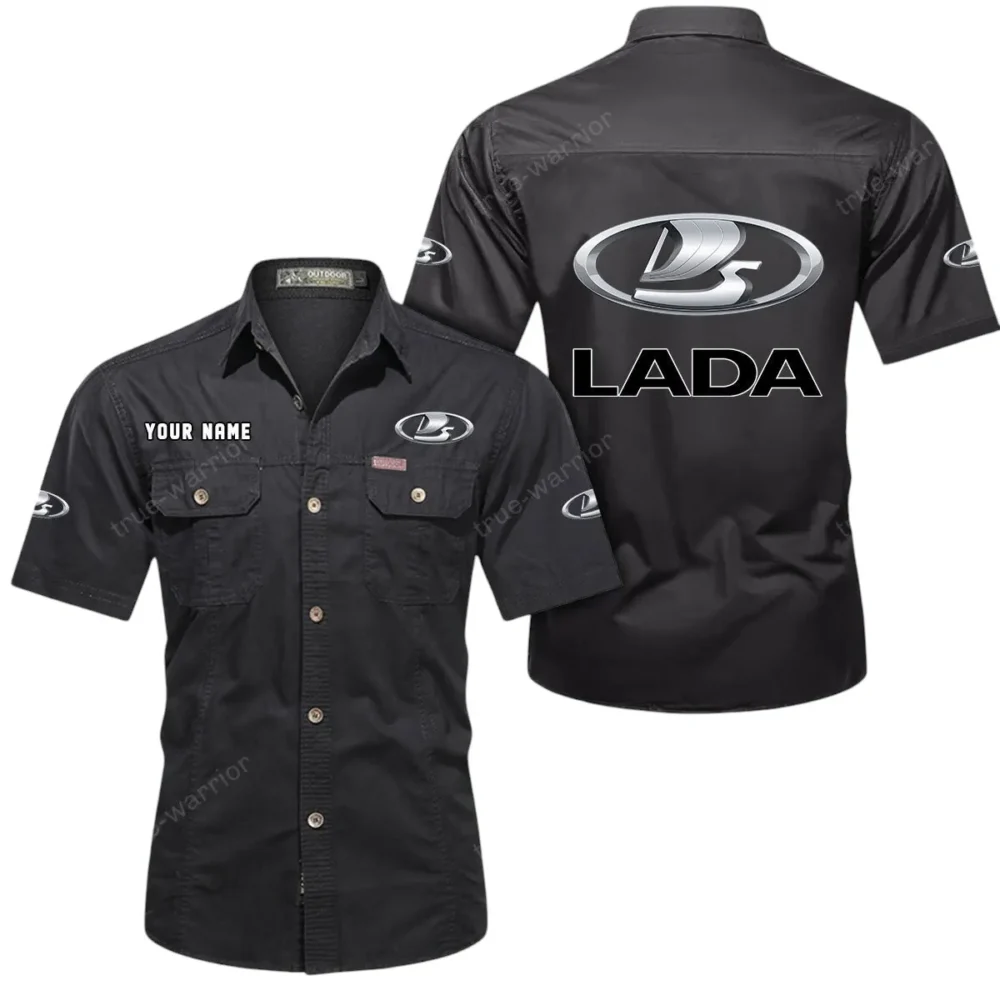 Compact Car Exclusive Logo Short Sleeved Shirt, Gift For Compact Car Lovers CAR444 - Black - Image 2
