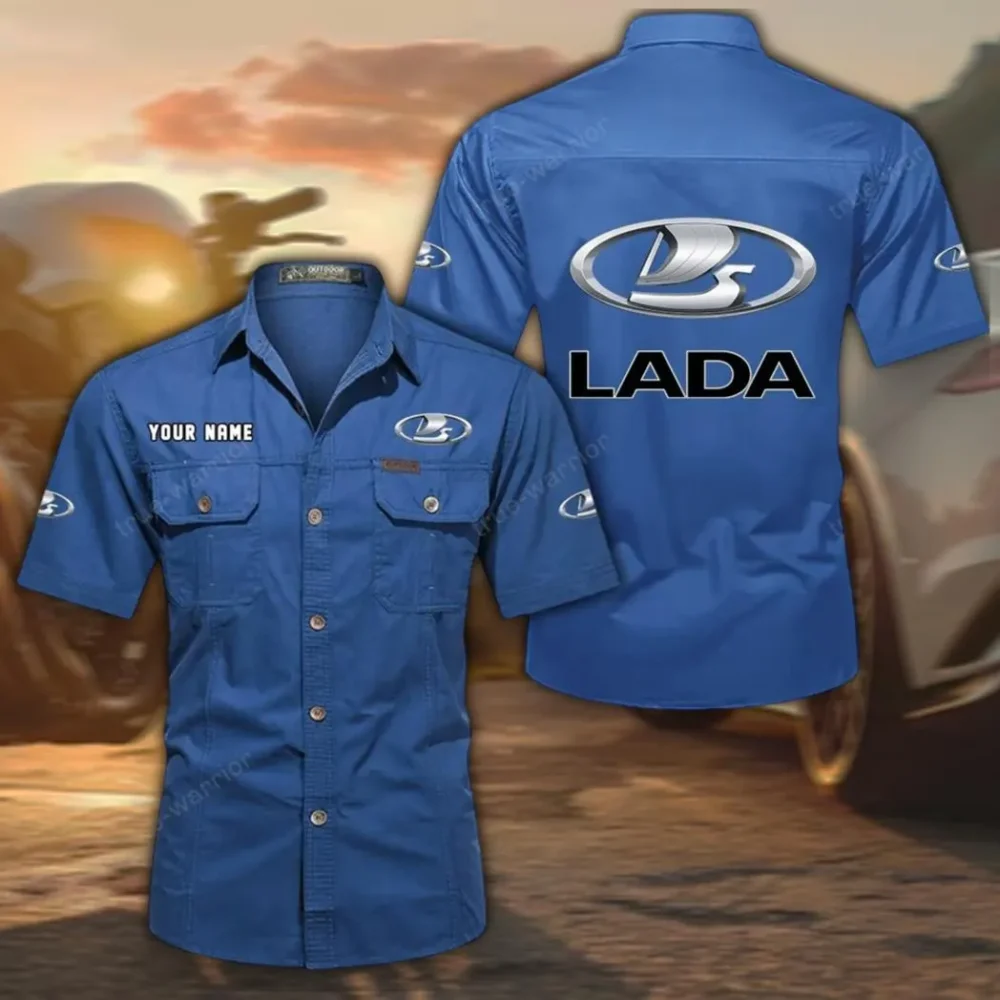 City Car Exclusive Logo Short Sleeved Shirt, Gift For City Car Lovers CAR444 - Cowboy Blue