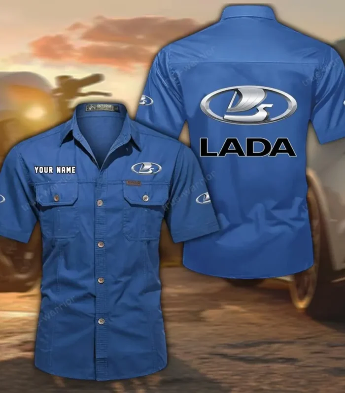 City Car Exclusive Logo Short Sleeved Shirt, Gift For City Car Lovers CAR444 - Cowboy Blue