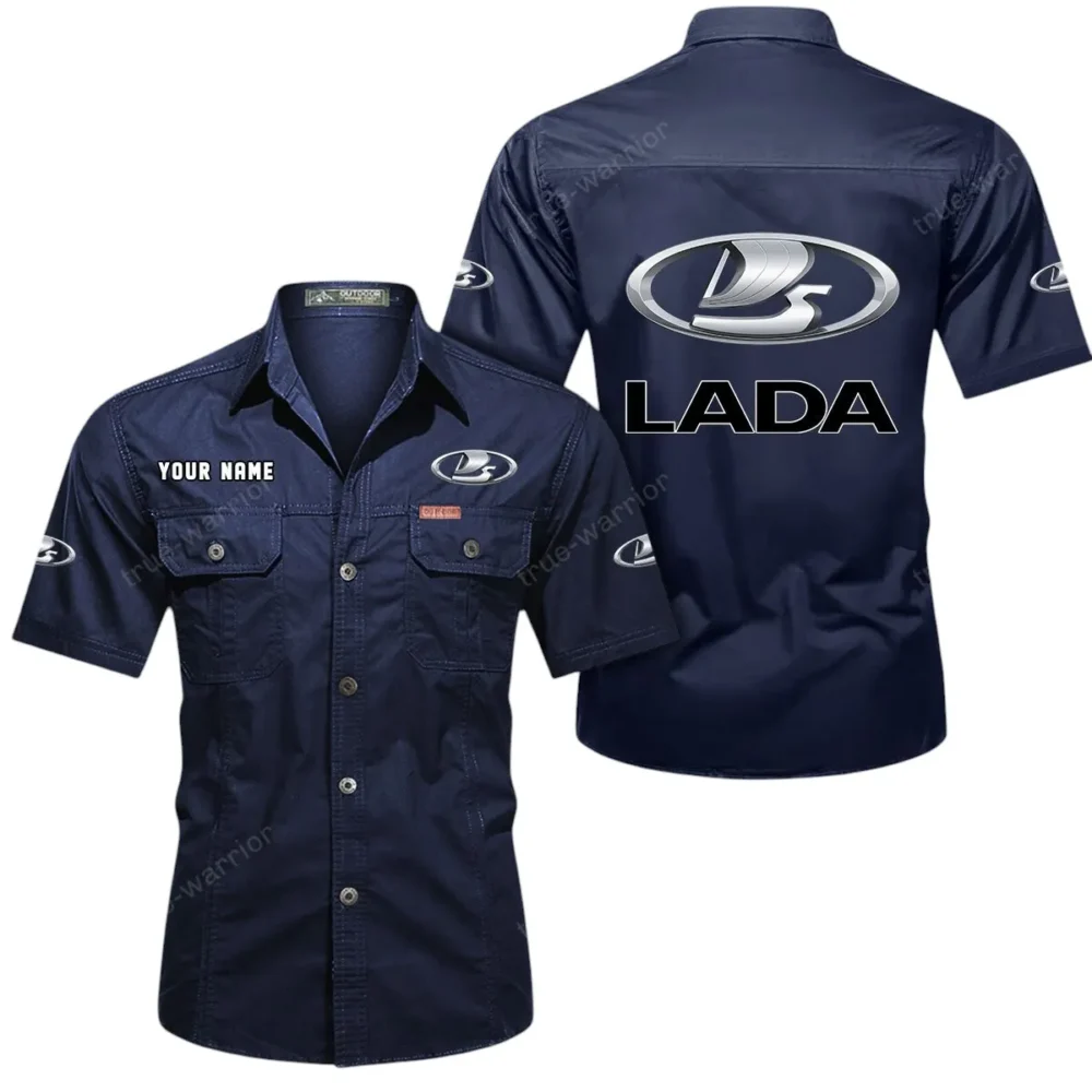 Sedan Exclusive Logo Short Sleeved Shirt, Gift For Sedan Lovers CAR444 - Dark Blue - Image 2