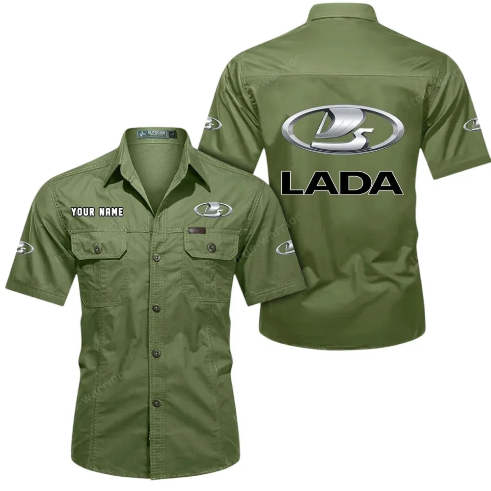 Hatchback Exclusive Logo Short Sleeved Shirt, Gift For Hatchback Lovers CAR444 - Fruit Green - Image 2