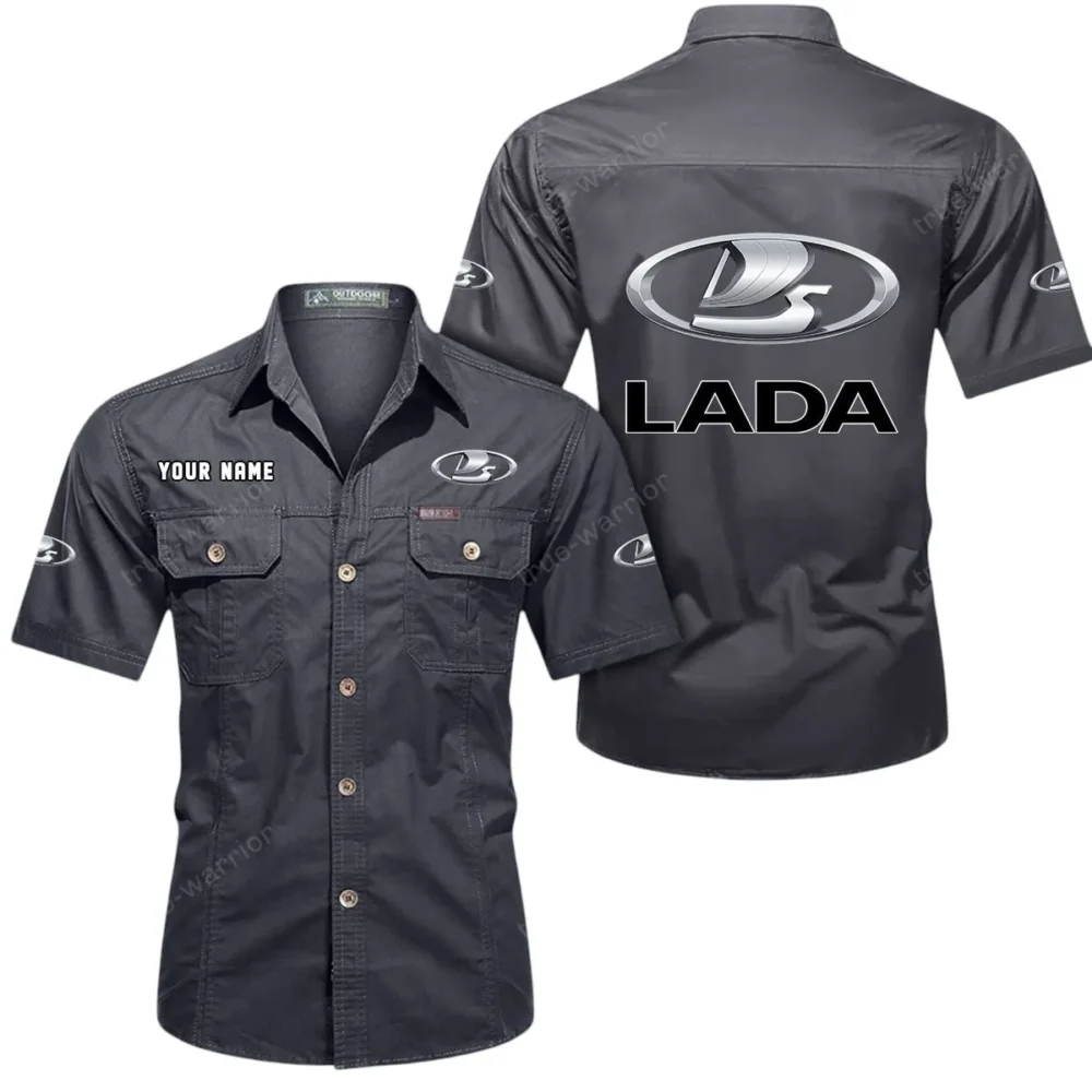 Budget Vehicle Exclusive Logo Short Sleeved Shirt, Gift For Budget Vehicle Lovers CAR444 - Gray - Image 2