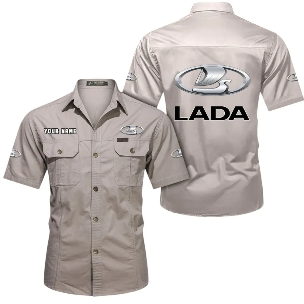 Urban Vehicle Exclusive Logo Short Sleeved Shirt, Gift For Urban Vehicle Enthusiasts CAR444 - Beige - Image 2