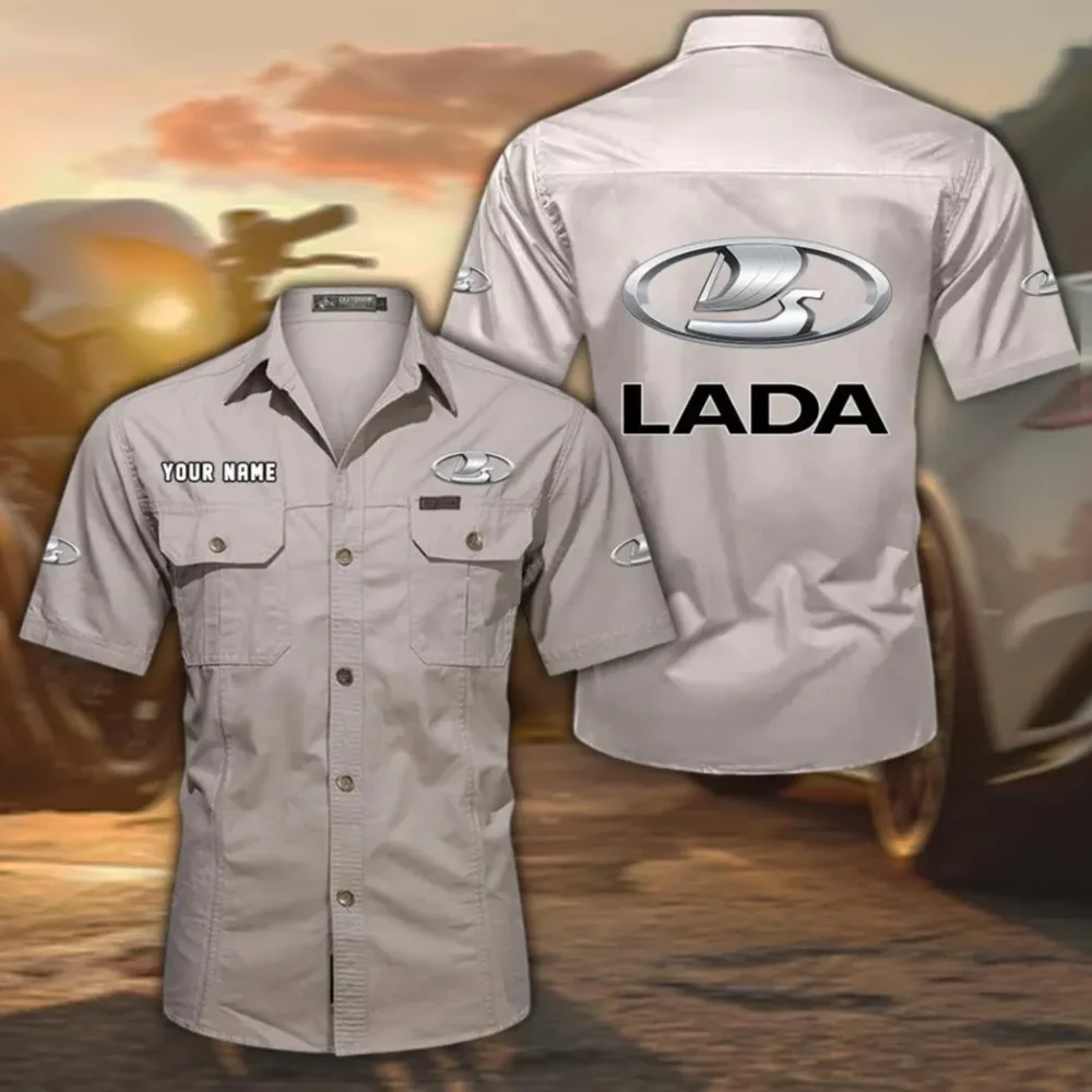 Urban Vehicle Exclusive Logo Short Sleeved Shirt, Gift For Urban Vehicle Enthusiasts CAR444 - Beige