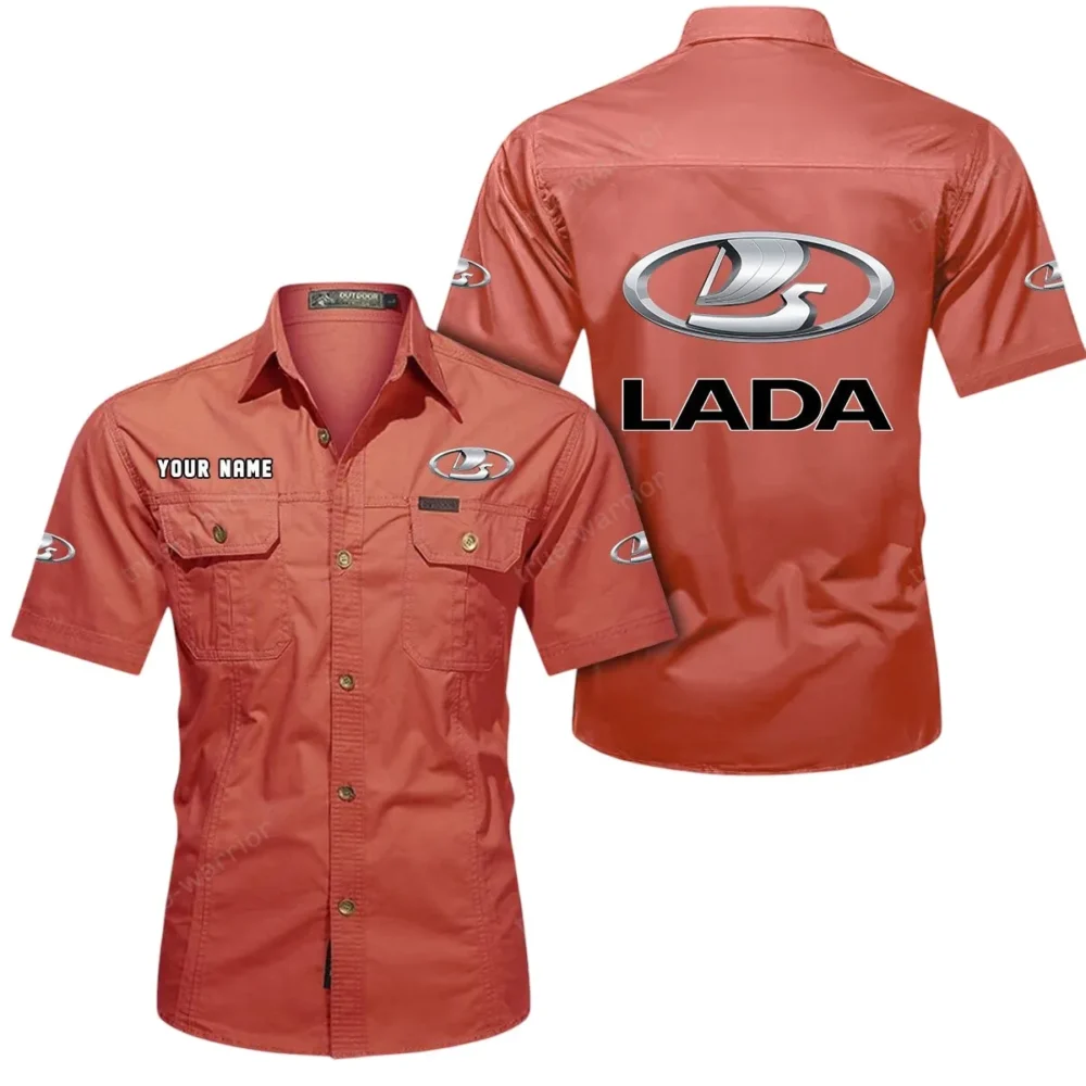Family Car Exclusive Logo Short Sleeved Shirt, Gift For Family Car Enthusiasts CAR444 - Red - Image 2