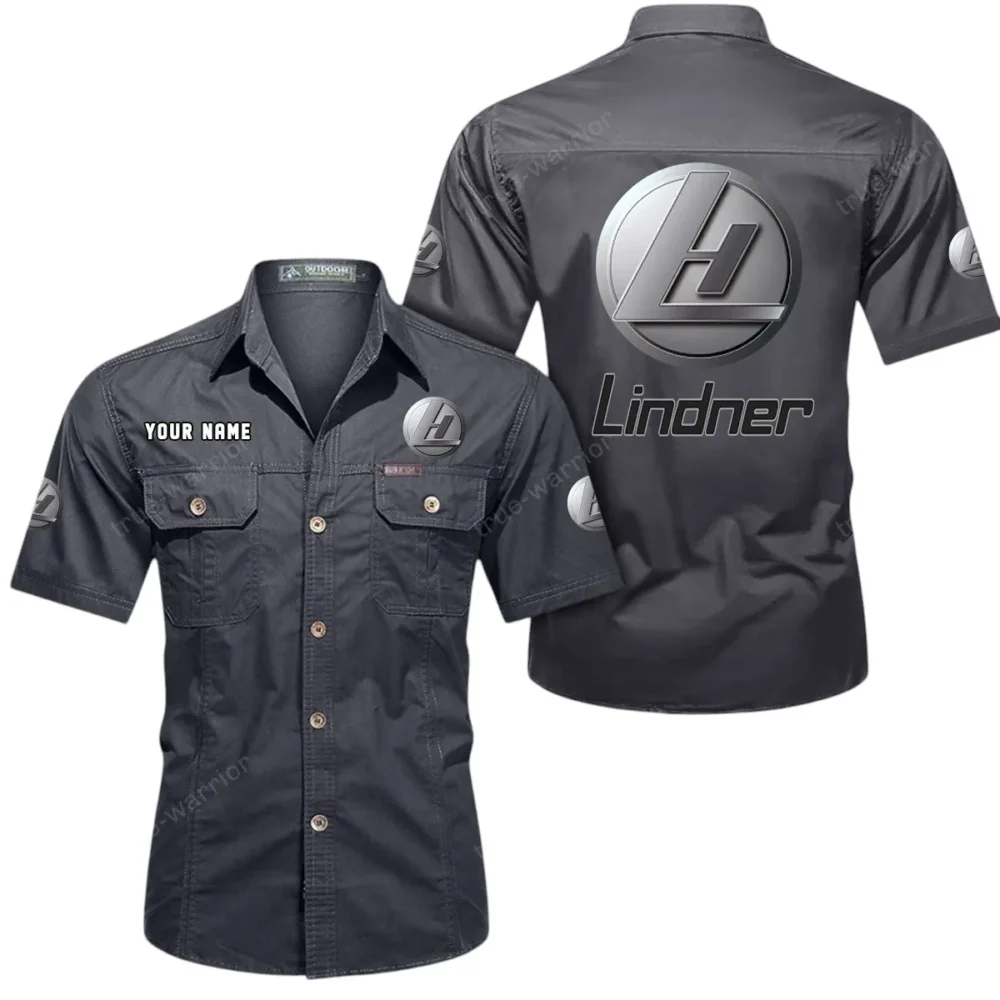 Harvestforce Tractors Exclusive Logo Short Sleeved Shirt, Gift For Harvestforce Tractors Enthusiasts CAR444 - Gray - Image 2