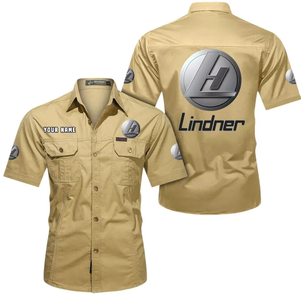 Agripro Power Machines Exclusive Logo Short Sleeved Shirt, Gift For Agripro Power Machines Enthusiasts CAR444 - Khaki - Image 2