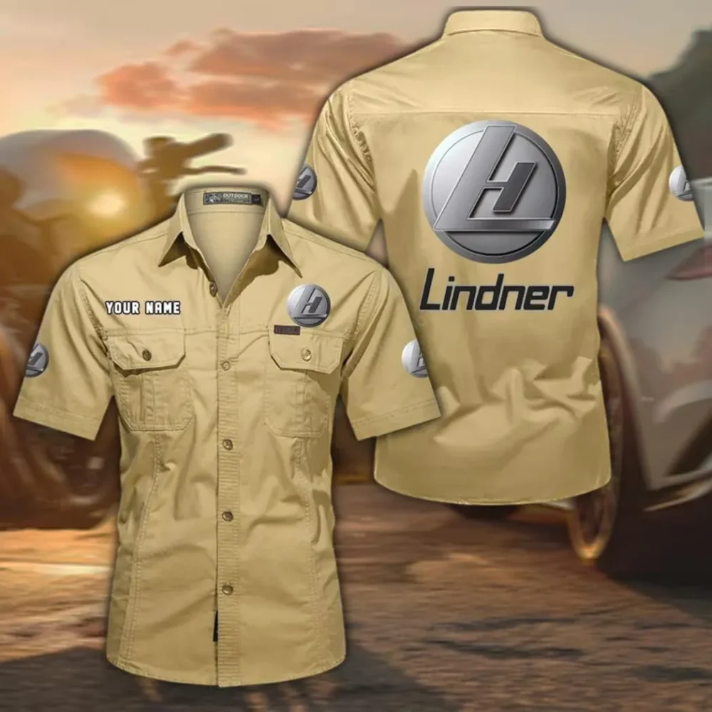 Agripro Power Machines Exclusive Logo Short Sleeved Shirt, Gift For Agripro Power Machines Enthusiasts CAR444 - Khaki