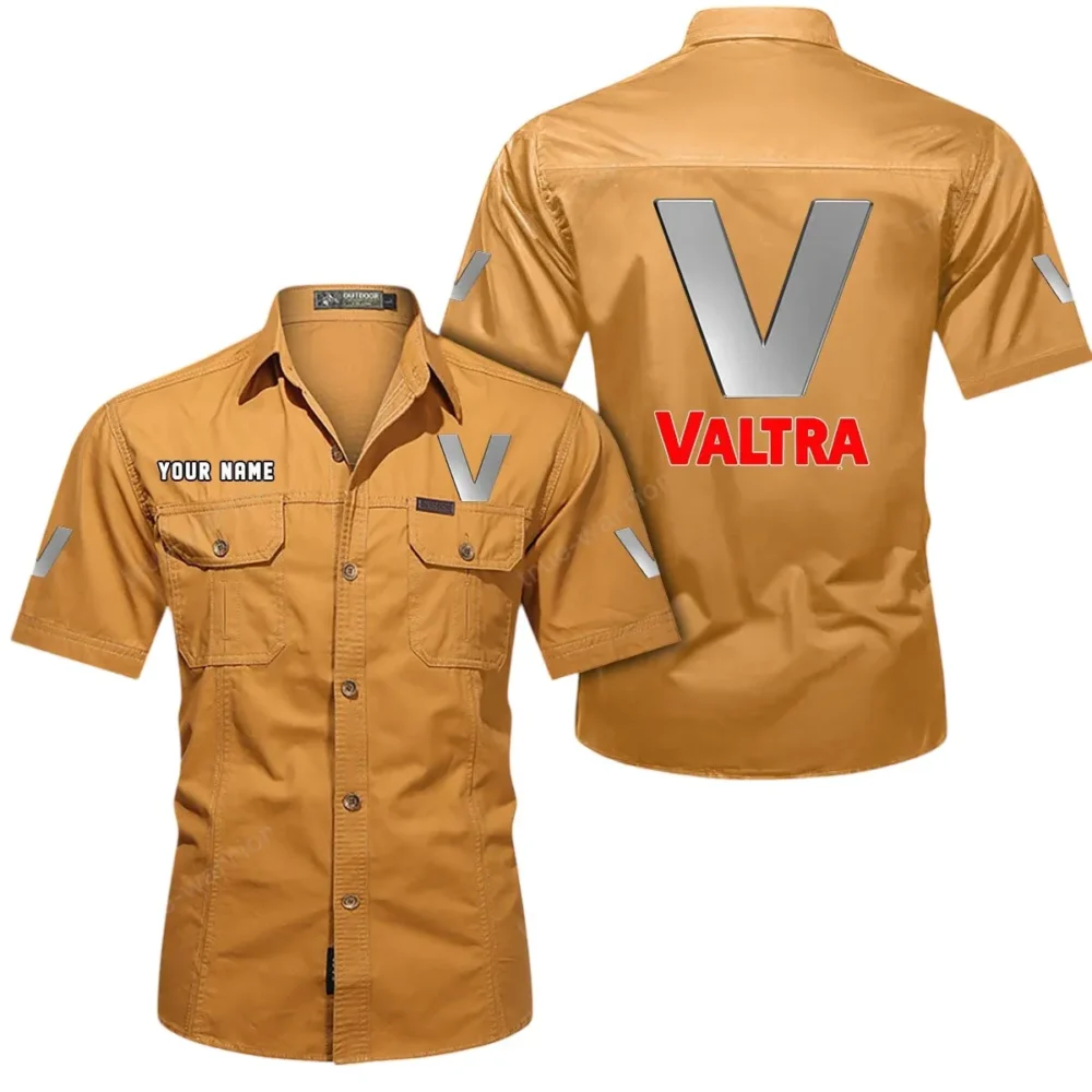 High-Performance Farm Tractor Exclusive Logo Short Sleeved Shirt, Gift For High-Performance Farm Tractor Lovers CAR444 - Turmeric - Image 2