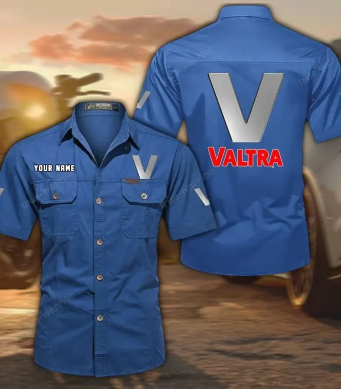 Heavy-Duty Field Tractor Exclusive Logo Short Sleeved Shirt, Gift For Heavy-Duty Field Tractor Lovers CAR444 - Cowboy Blue