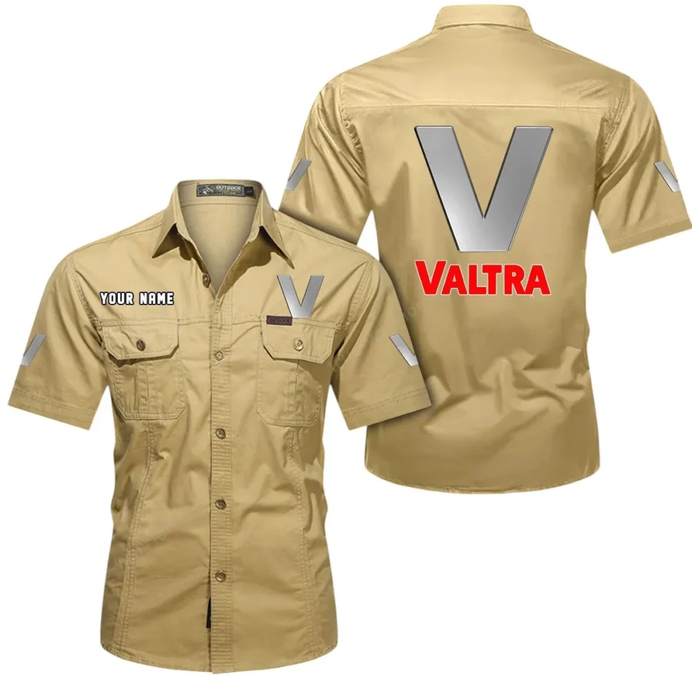 Robust Tillage Tractor Exclusive Logo Short Sleeved Shirt, Gift For Robust Tillage Tractor Lovers CAR444 - Khaki - Image 2