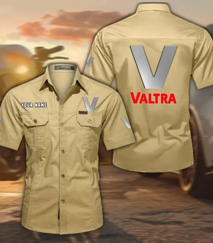 Robust Tillage Tractor Exclusive Logo Short Sleeved Shirt, Gift For Robust Tillage Tractor Lovers CAR444 - Khaki