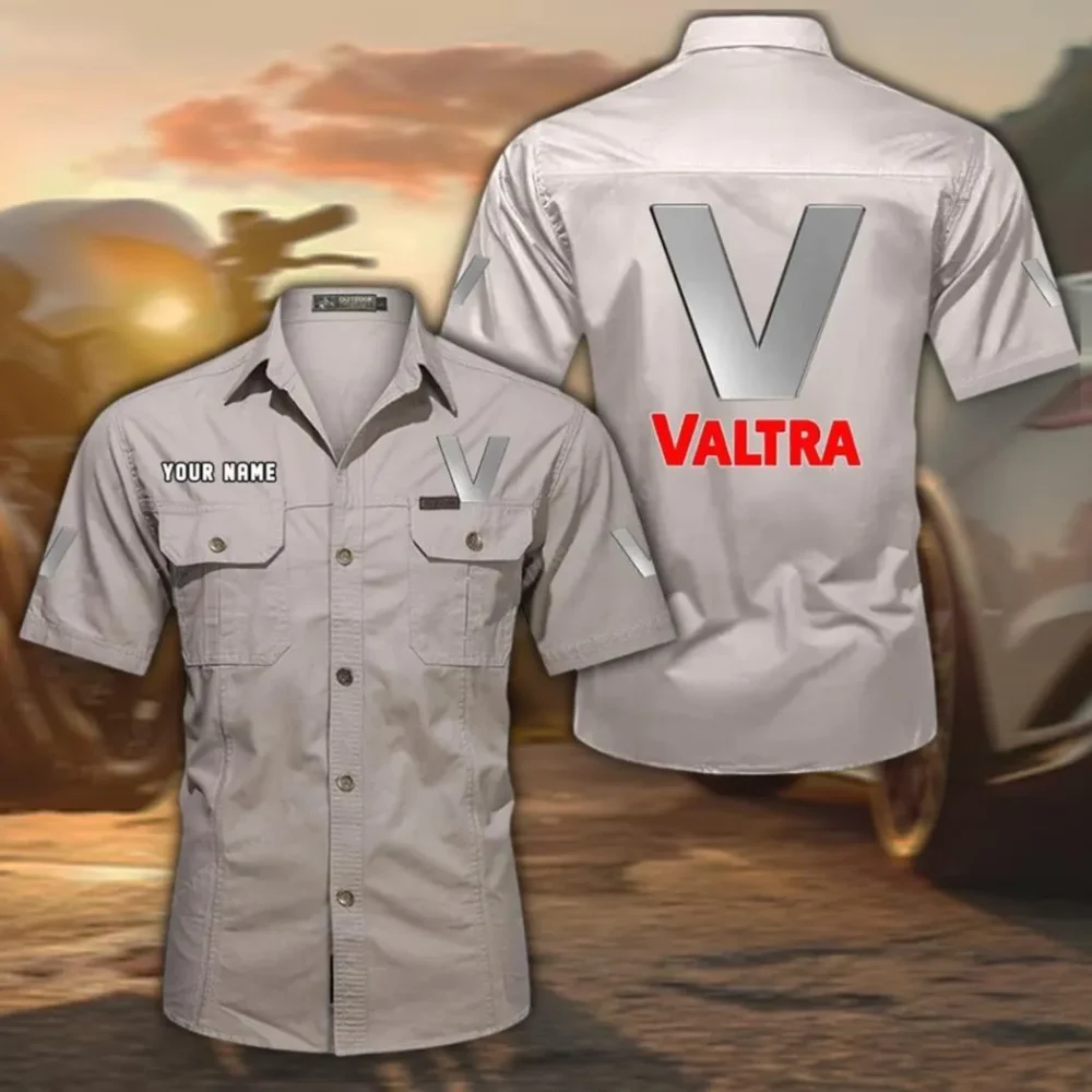 Sustainable Work Tractor Exclusive Logo Short Sleeved Shirt, Gift For Sustainable Work Tractor Lovers CAR444 - Beige