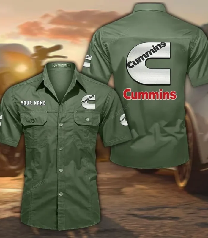 PowerMax Engines Exclusive Logo Short Sleeved Shirt, Gift For PowerMax Engines Lovers CAR444 - Army Green