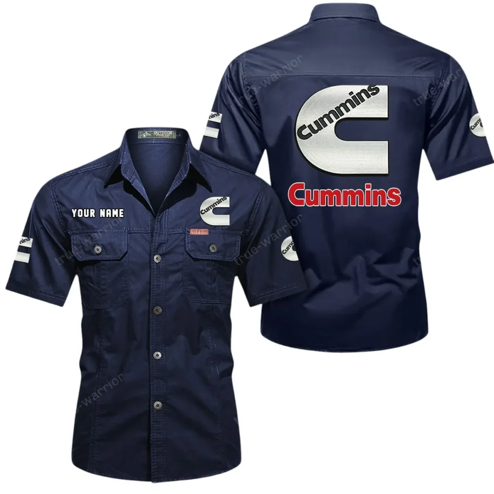 HeavyTorque Engines Exclusive Logo Short Sleeved Shirt, Gift For HeavyTorque Engines Enthusiasts CAR444 - Dark Blue - Image 2