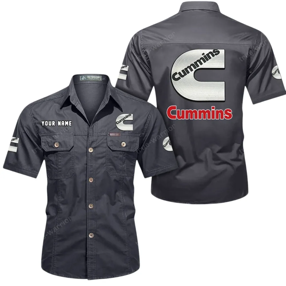 PowerPlus Motors Exclusive Logo Short Sleeved Shirt, Gift For PowerPlus Motors Enthusiasts CAR444 - Gray - Image 2