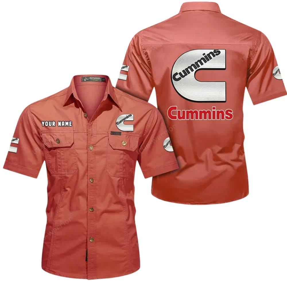 MightyFuel Engines Exclusive Logo Short Sleeved Shirt, Gift For MightyFuel Engines Enthusiasts CAR444 - Red - Image 2