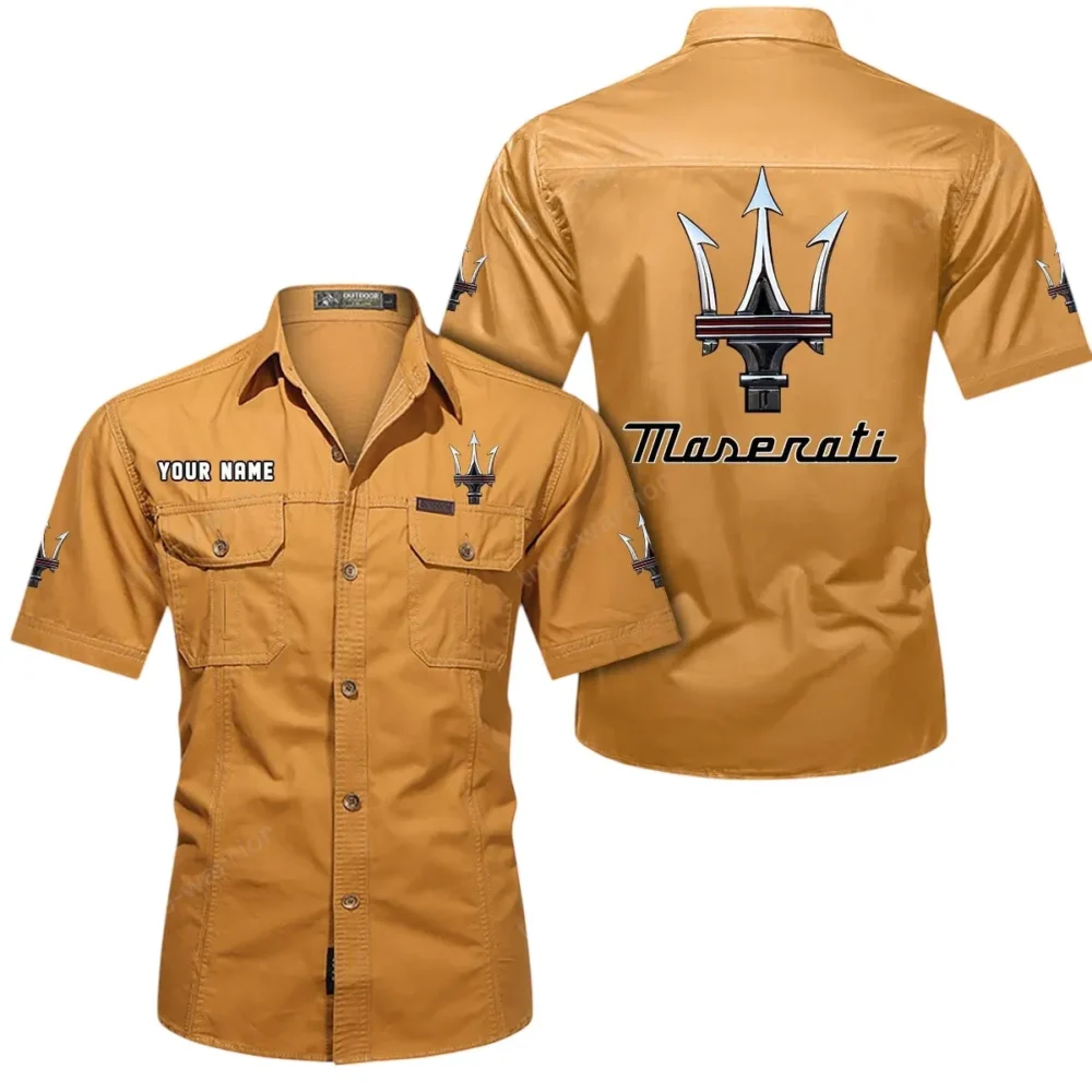 Sports Auto  Exclusive Logo Short Sleeved Shirt, Gift For Sports Auto  Lovers CAR444 - Turmeric - Image 2