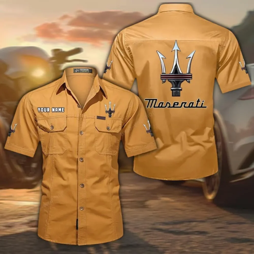 Sports Auto  Exclusive Logo Short Sleeved Shirt, Gift For Sports Auto  Lovers CAR444 - Turmeric