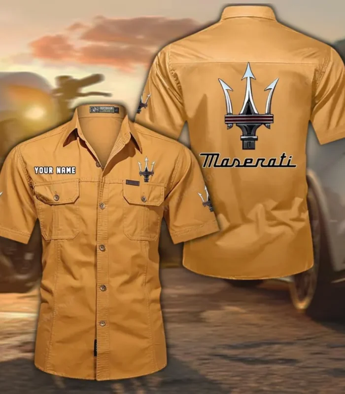 Sports Auto  Exclusive Logo Short Sleeved Shirt, Gift For Sports Auto  Lovers CAR444 - Turmeric