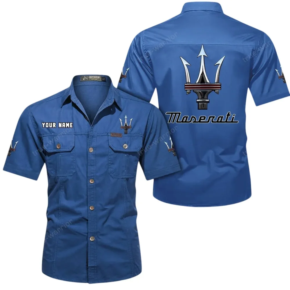 Supercar  Exclusive Logo Short Sleeved Shirt, Gift For Supercar  Enthusiasts CAR444 - Cowboy Blue - Image 2