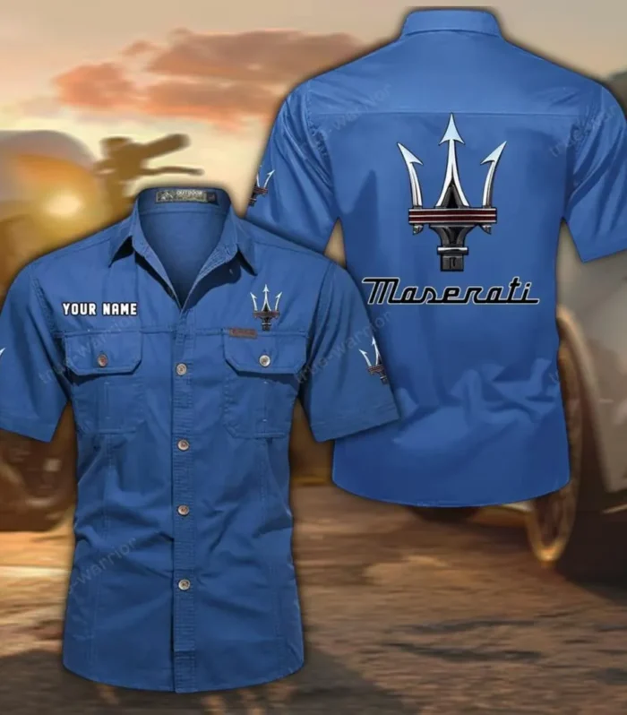 Supercar  Exclusive Logo Short Sleeved Shirt, Gift For Supercar  Enthusiasts CAR444 - Cowboy Blue