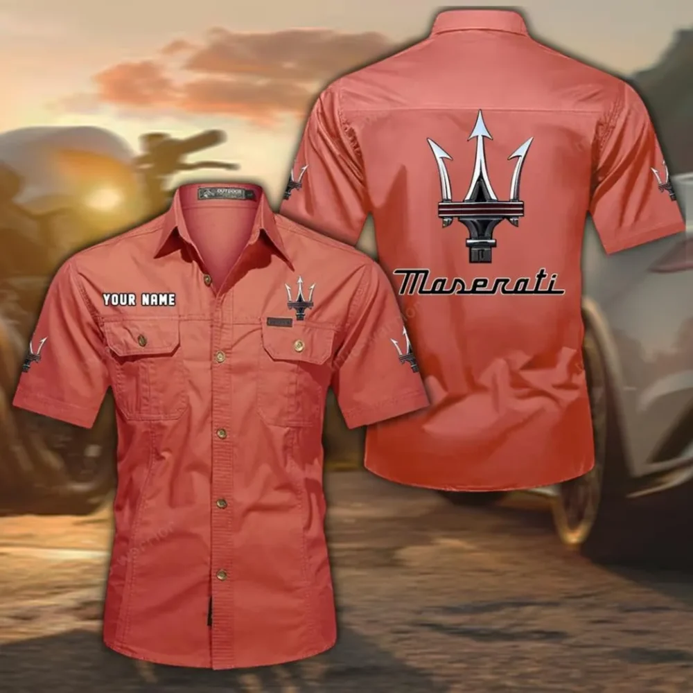 Luxury Car  Exclusive Logo Short Sleeved Shirt, Gift For Luxury Car  Lovers CAR444 - Red