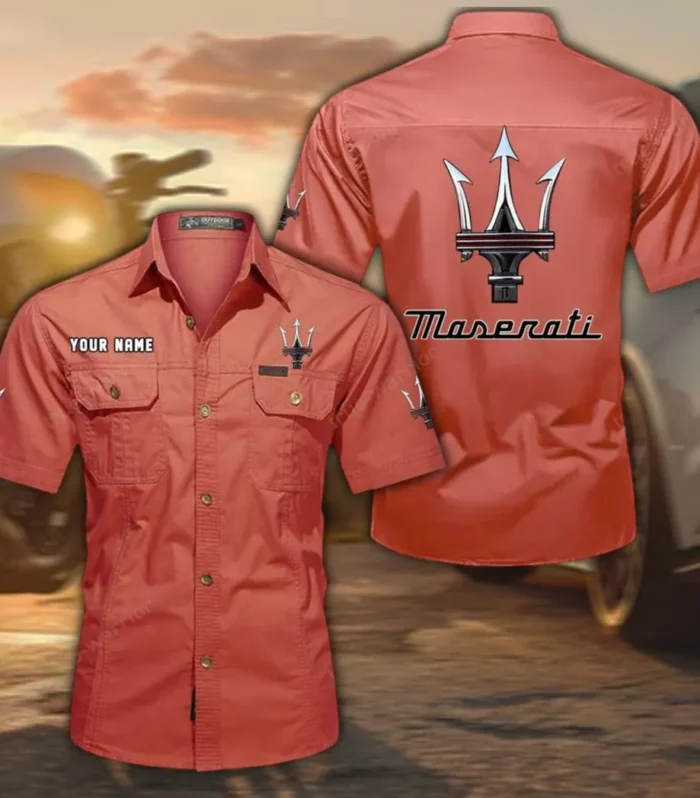 Luxury Car  Exclusive Logo Short Sleeved Shirt, Gift For Luxury Car  Lovers CAR444 - Red