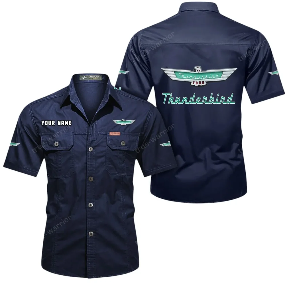 Retro Roadster Exclusive Logo Short Sleeved Shirt, Gift For Retro Roadster Enthusiasts CAR444 - Dark Blue - Image 2