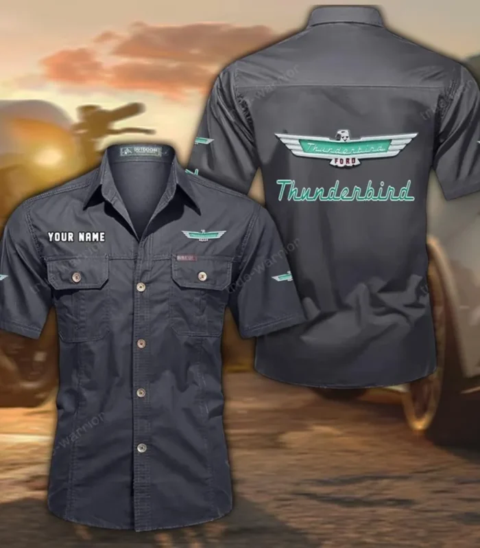 American Classic Exclusive Logo Short Sleeved Shirt, Gift For American Classic Enthusiasts CAR444 - Gray