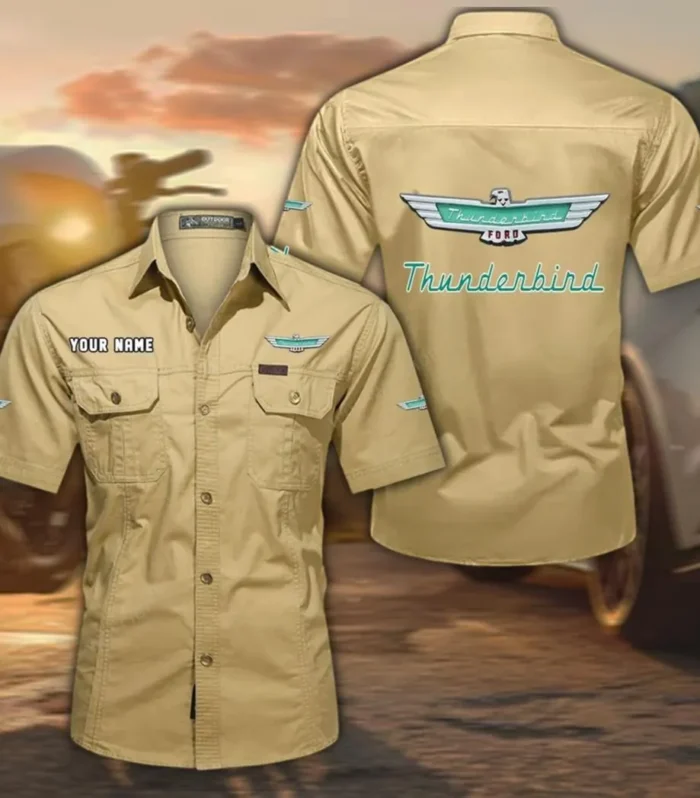 Timeless Drive Exclusive Logo Short Sleeved Shirt, Gift For Timeless Drive Enthusiasts CAR444 - Khaki