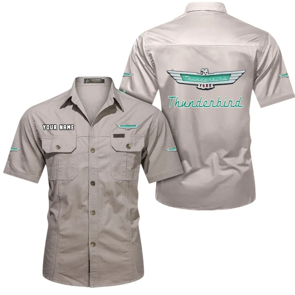 Heritage Cruiser Exclusive Logo Short Sleeved Shirt, Gift For Heritage Cruiser Enthusiasts CAR444 - Beige - Image 2