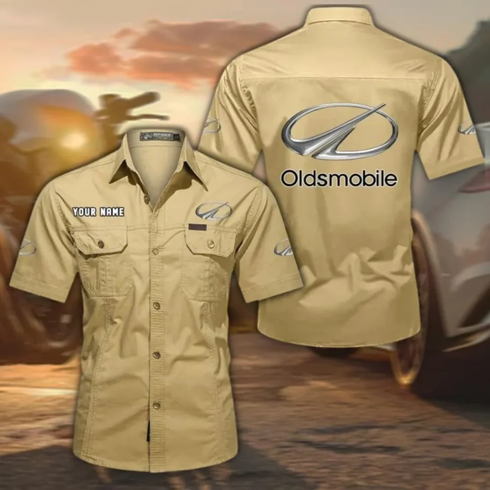 Full-Size Luxury Auto Exclusive Logo Short Sleeved Shirt, Gift For Full-Size Luxury Auto Lovers CAR444 - Khaki