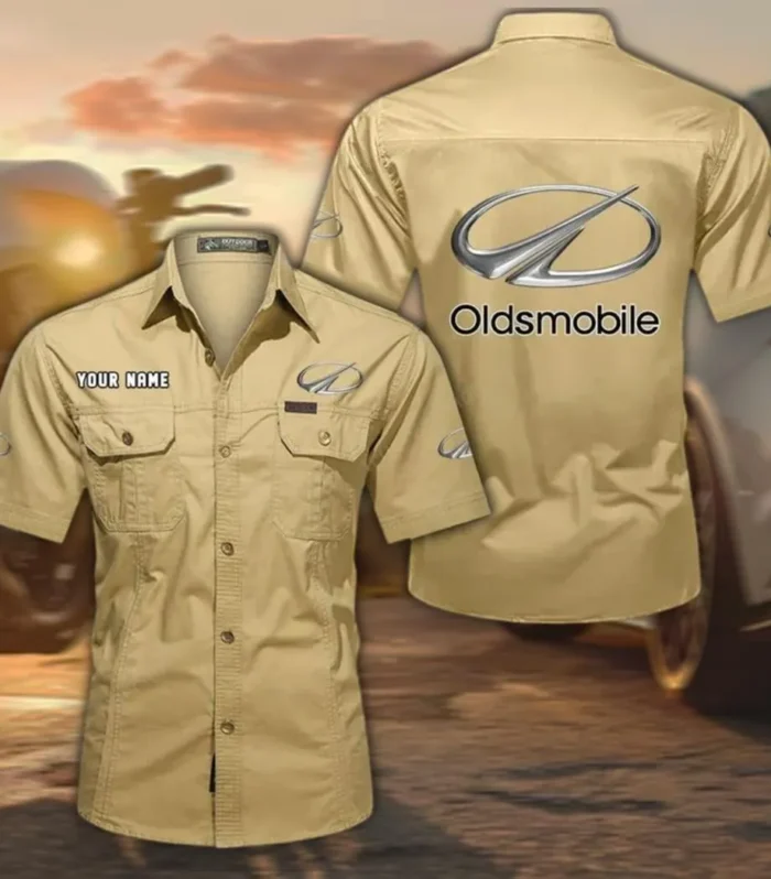 Full-Size Luxury Auto Exclusive Logo Short Sleeved Shirt, Gift For Full-Size Luxury Auto Lovers CAR444 - Khaki