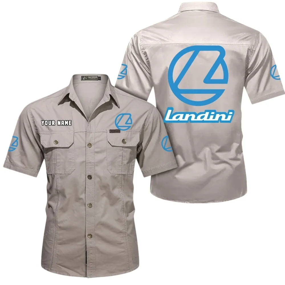 Tillage Power Tractor Exclusive Logo Short Sleeved Shirt, Gift For Tillage Power Tractor Enthusiasts CAR444 - Beige - Image 2