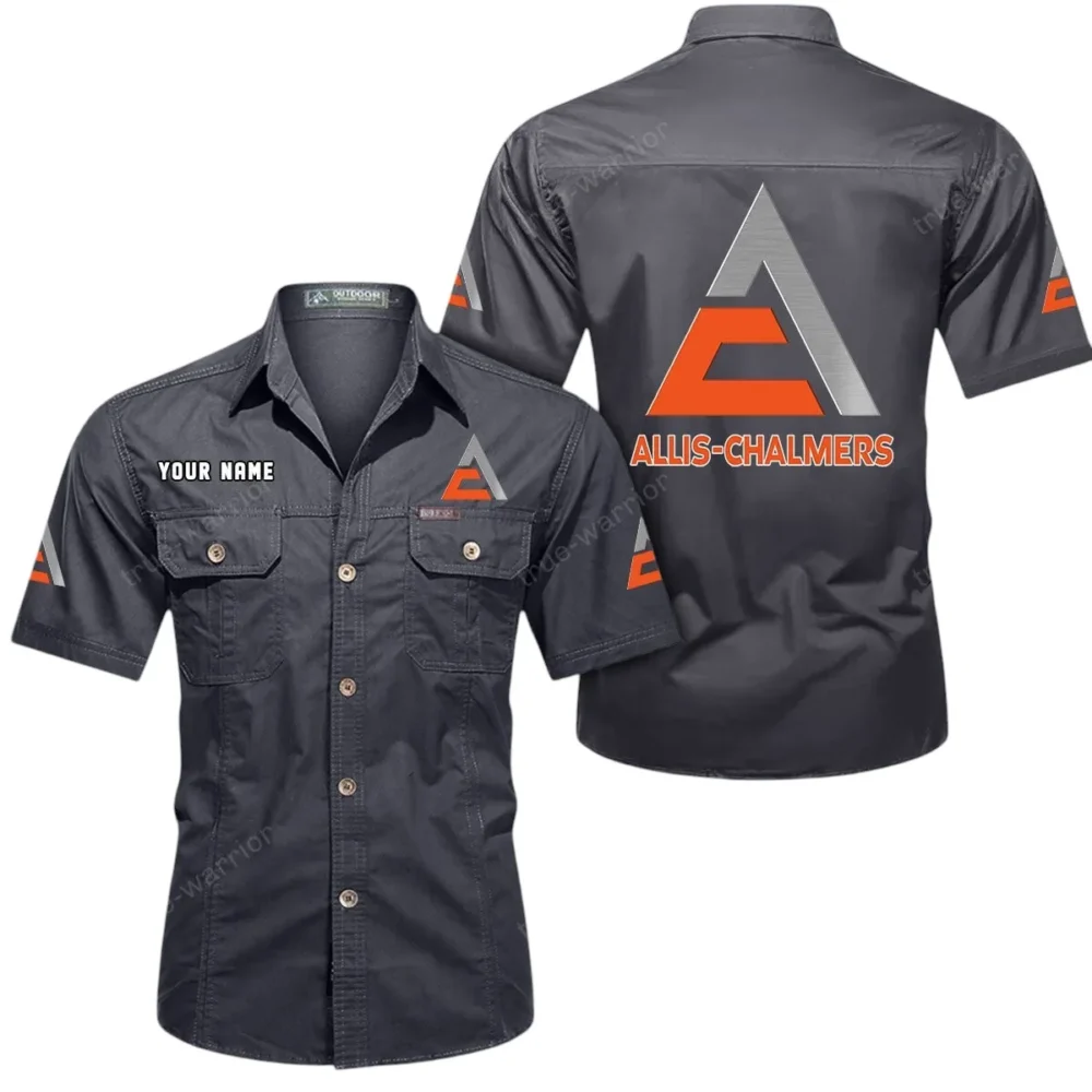 Heavy Farm Tractor Exclusive Logo Short Sleeved Shirt, Gift For Heavy Farm Tractor Lovers CAR444 - Gray - Image 2