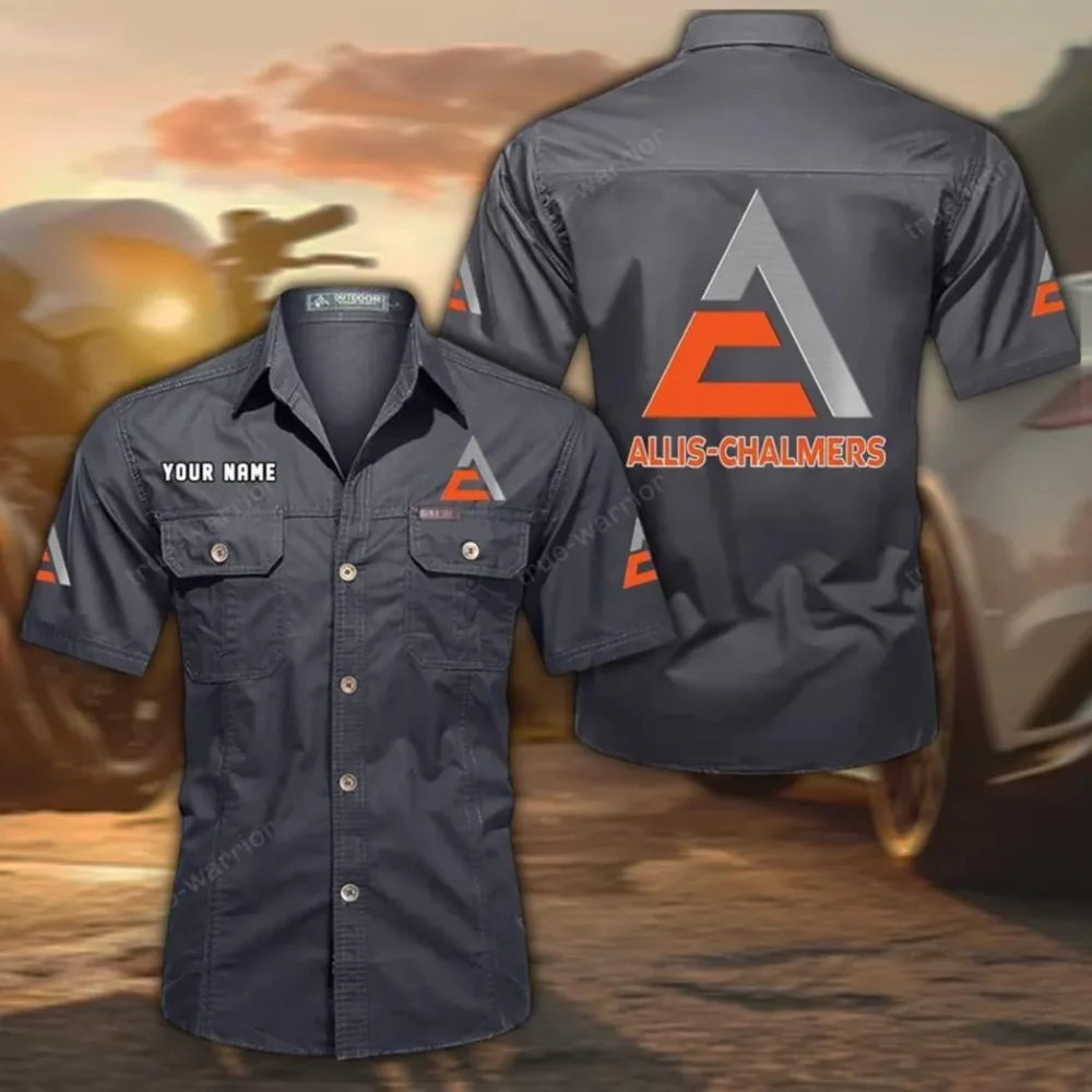 Heavy Farm Tractor Exclusive Logo Short Sleeved Shirt, Gift For Heavy Farm Tractor Lovers CAR444 - Gray
